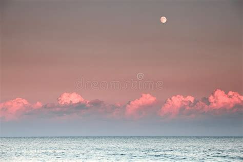 Sunset With Full Moon Stock Image Image Of Sunset Moon 21166367