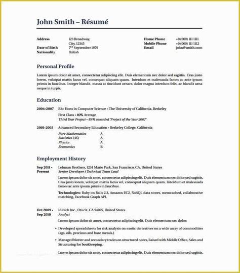 Pin On Downloadable Resume Template Riset