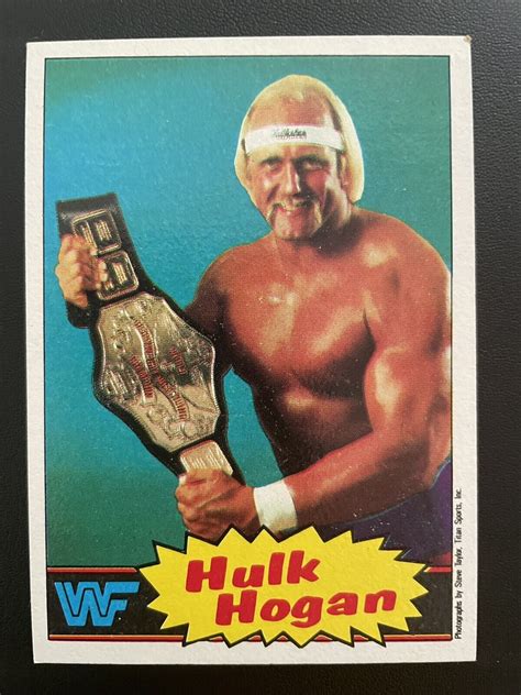 Topps Wwf Hulk Hogan Champion Rookie Card Rc Ebay
