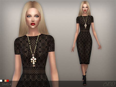 Sims 4 Ccs The Best Lace Dress By Beo Creations