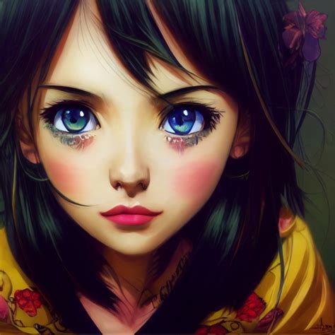 Anime Charactersbeautiful Girlcutebig Eyes Midjourney