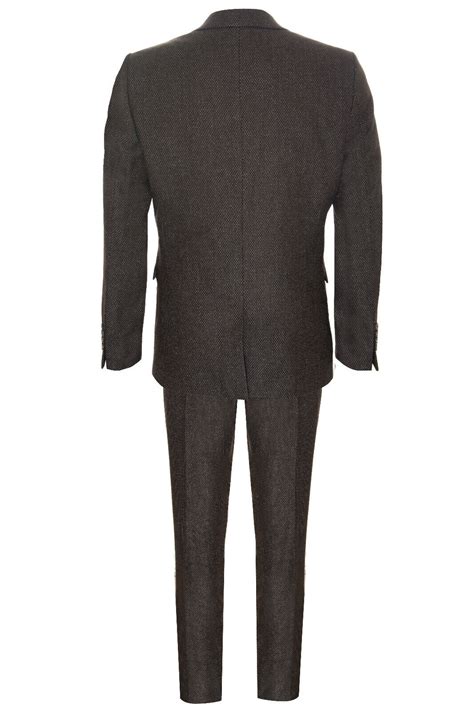 Pre Owned Truclothing Mens Brown Wool 3 Piece Suit Double Breasted