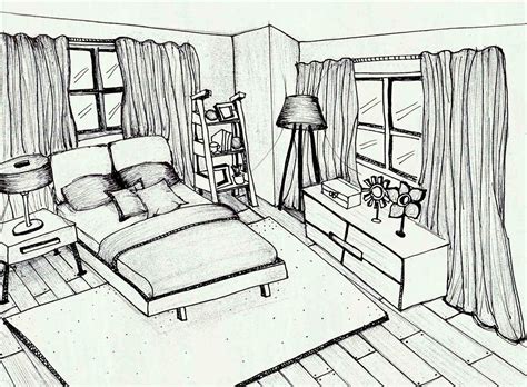 47 Inspiring Bedroom Drawing Easy