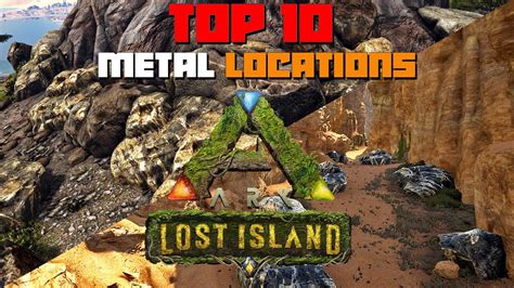 Ark Lost Island Top 10 Best Metal Spawn Locations Youtube