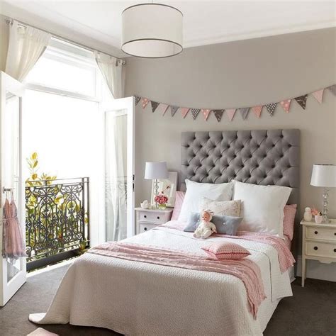 Choosing a theme for your little girl's bedroom is a daunting task. Pink and gray girl's room features walls painted a warm ...