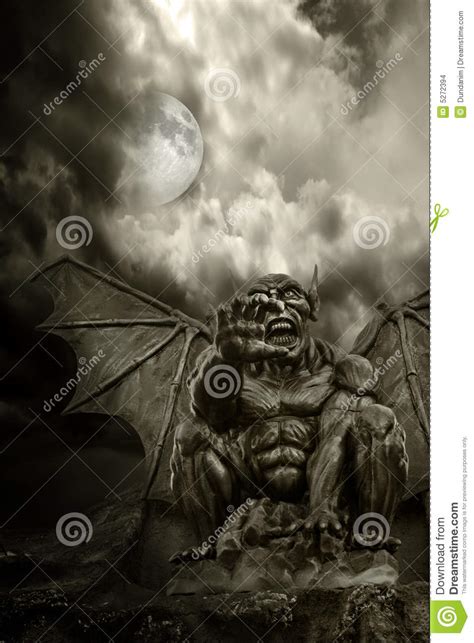 De Demon Van De Nacht Stock Foto Image Of Monster Grunge 5272394
