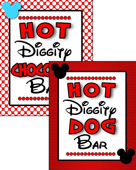 Free Printable Hot Diggity Dog Bar Sign Free Printable Templates