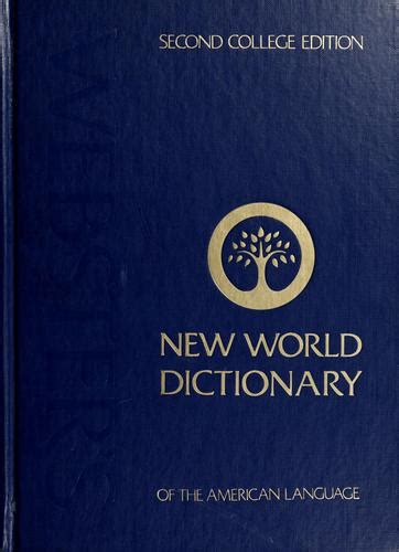 Websters New World Dictionary Of The American Language By David