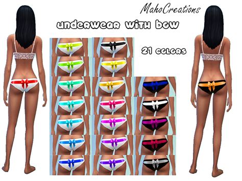 The Sims Resource Underwear With Bow