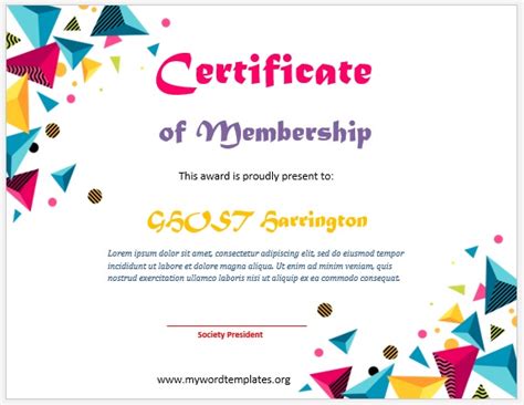 10 Free Membership Certificate Templates My Word Templates