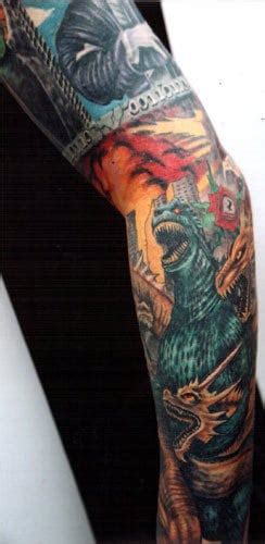 80 Godzilla Tattoo Designs For Men Awakened Sea Monster Ink