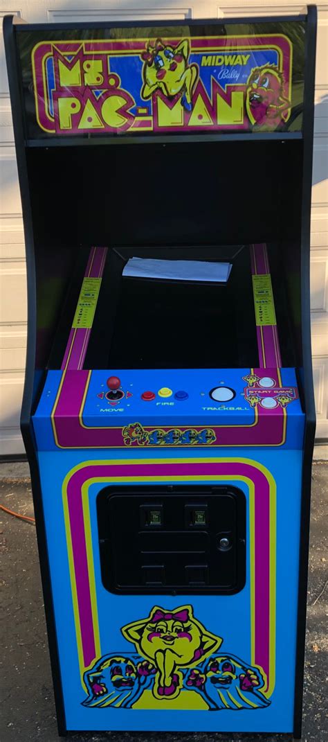 Ms Pac Man Full Size Arcade Game Plays 412 Games Arcade Adventures
