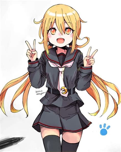 Double Peace Signs Kantai Collection Rtwintails