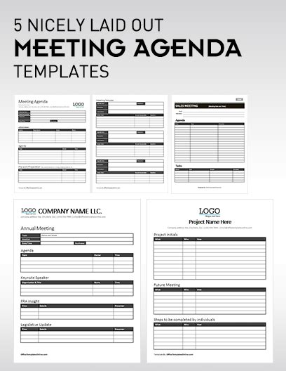 5 Professional Meeting Agenda Templates For Ms Word And Pdf