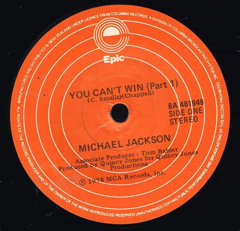 Michael Jackson You Cant Win 1978 Vinyl Discogs