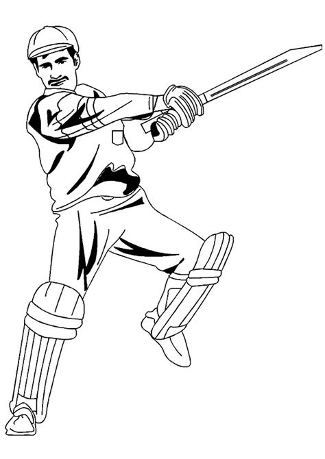 Cricket Sport Coloring Pages And Books 100 Free And Printable