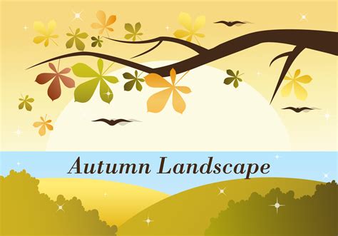 Free Autumn Vector Landscape Download Free Vector Art Stock Graphics
