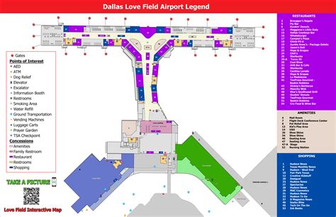 Terminal Map Dallas Love Field Airport
