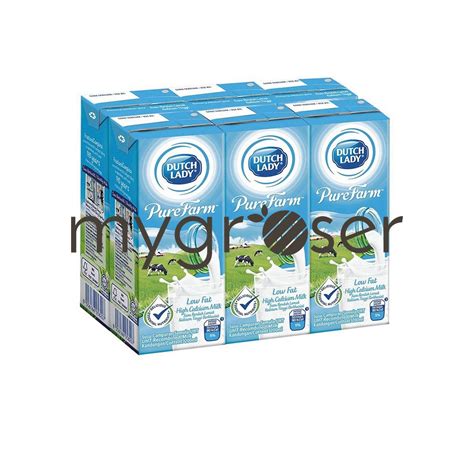 Now, dutch lady 0% fat yoghurt drink comes with 25% less sugar.* Dutch Lady Pure Farm Low Fat UHT Milk 6x200ml | MyGroser