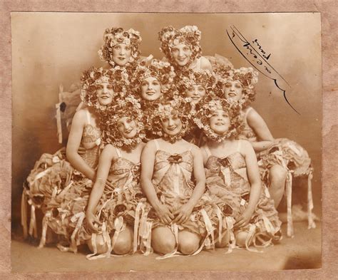Vintage Group Photograph Of The Tiller Girls By Lucien Walery Of Paris Signed By The