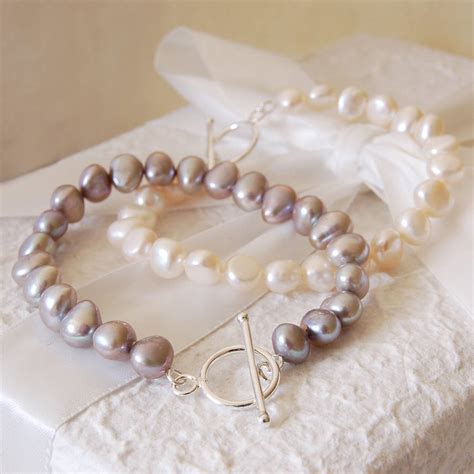 Freshwater Pearl And Sterling Silver Bracelet By Carriage Trade