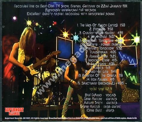 Iron Maiden Live At Beat Club Germany 1981 Complete Show Eu Rare