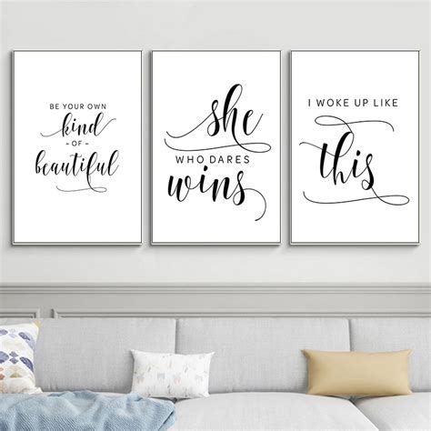 Motivational Quotes Posters Prints Minimalist Black And