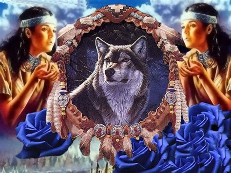37 Wolf Dreamcatcher Wallpaper