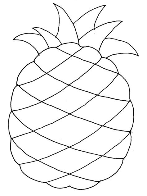 Pineapple Fruit Coloring Pages And Coloring Book