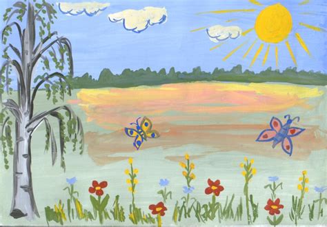 Нарисовать лето как я провел лето: Картинки рисунков на тему 