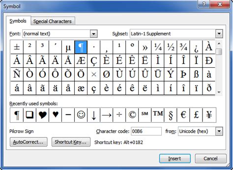 Ms Word Shortcut Keys For Symbols Ffvlero