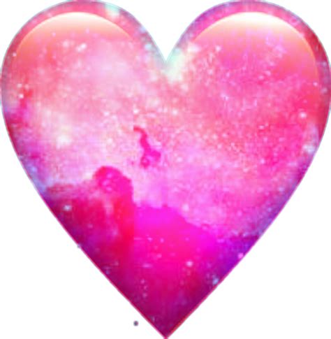 Pink Galaxy Heart Cute Cool Sticker By Bingocupcake