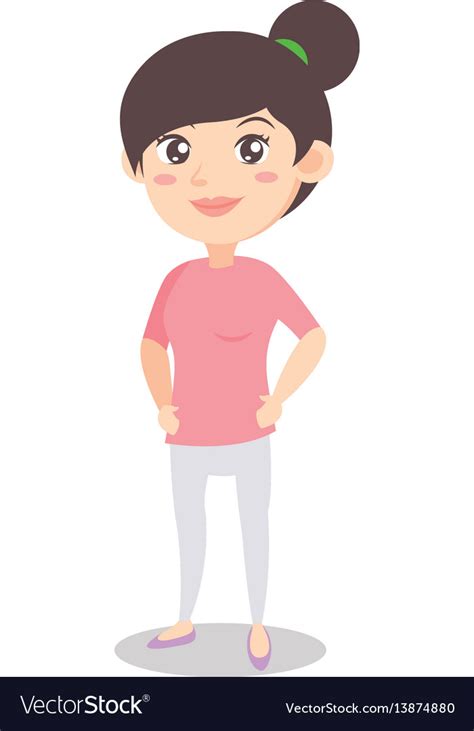 Character Of Mother Standing Design Royalty Free Vector