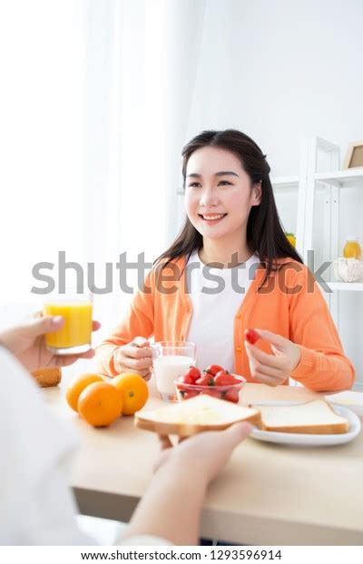 Woman Eating Breakfast Home Stock Photo 1293596914 Shutterstock