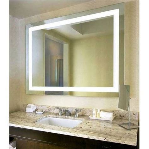 rectangle led mirror costway 21 5 x 30 5 rectangle wall mirror frame angled beveled glass panel