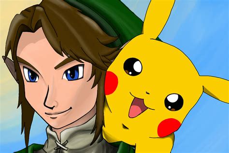 Link And Pikachu By Elektraanimation On Deviantart