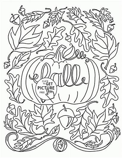 Coloring Fall Pages Autumn Printables Leaves Toddlers