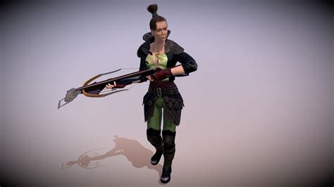 Girl With Crossbow 3d Model By Nikstah 5830fbc Sketchfab