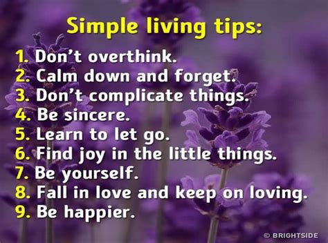 Simple living tips - Inspirational Quotes - Pictures - Motivational