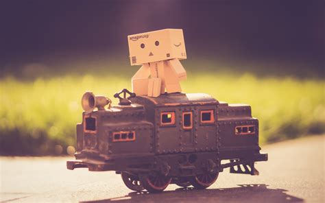 Download Wallpapers Danbo 4k Cardboard Robot Train Danboard Box For