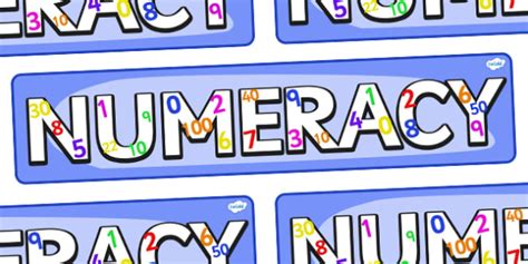 Free 👉 Numeracy Sign Classroom Area Signs