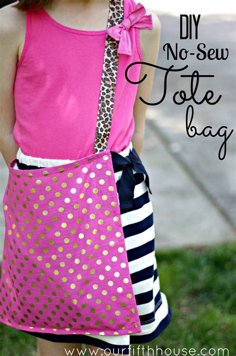 Diy No Sew Tote Bag Kate Spade Style Soiree Link Party Our Fifth House