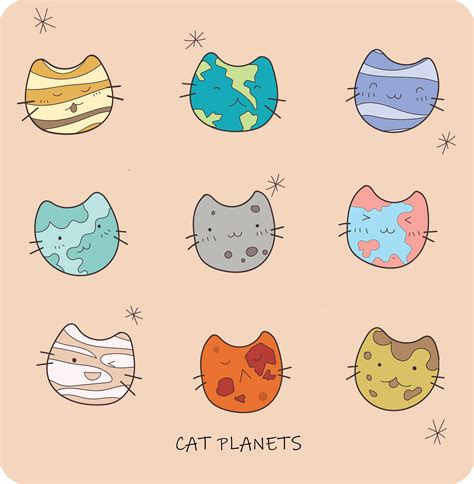 Cute And Kawaii Cat Planets By Fairytale Farmer Can You Name Them All