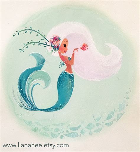 Boop Fine Art Print By Lianahee On Etsy Mermaid Fairy Cute Mermaid