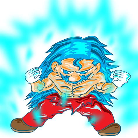 Super Saiyan 3 Blue Mario By Greenate On Deviantart