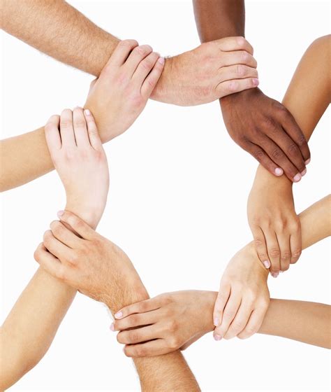 Group Of Human Hands Showing Unity Vis Lift Leaders In Fellowship