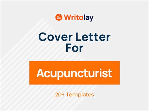 Acupuncturist Cover Letter Examples And Templates Writolay