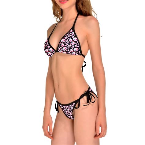Drop Ship Hot Sexy New Swimwear Bikini Push Up Bikinis Set Skull