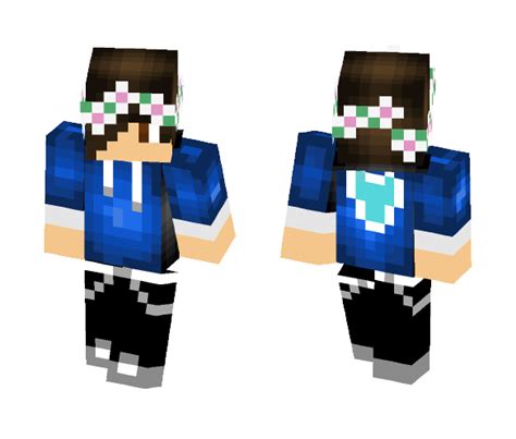 Download Blue Boy With Flower Crown Minecraft Skin For Free