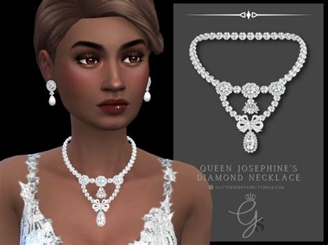 Queen Josephines Diamond Necklace Glitterberry Sims Accesorios